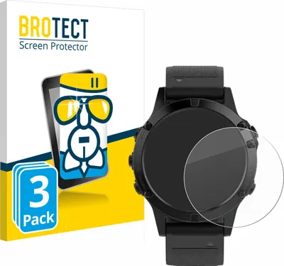 Produktbild von 3x BROTECT Schutzglas für Garmin fenix 5 (47 mm) / 5 Plus (47 mm) Schutzfolie Panzer Folie Glas Display Schutz klar