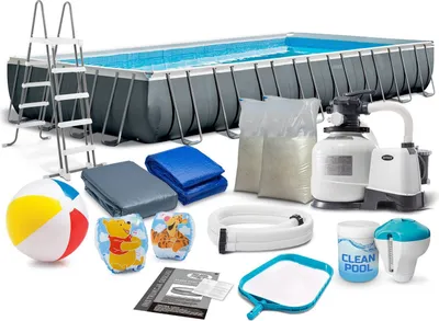 Immagine prodotto di Piscina da giardino con telaio 975 x 488 x 132 cm 17 in 1 INTEX 26374