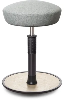 Produktbild von Sitz- Stehhocker Free Regular Hutsitz kvadrat Divina h.grau schw. /creme.
