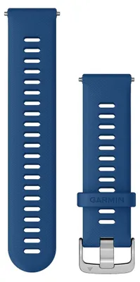 Image de Bracelet en silicone Garmin Quick Release, 22 mm, couleur bleue. Bleu, taille unique