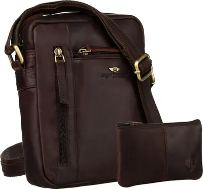 Obrázek produktu pro Peterson pánská kožená crossbody taška hnědá 21x17 cm