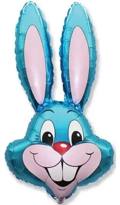 Image de Ballon en aluminium en forme de lapin, couleur bleu, 60 cm - Flexmetal