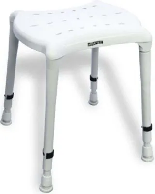 Produktbild von Duschhocker AQUATEC DOT mit 2 Auschnitten SH 40-55cm, grau>>>>