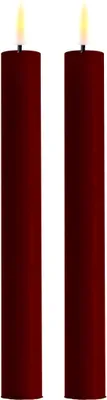 Produktbild von Deluxe Homeart LED Stabkerze mit Timerfunktion Burgogne Dunkel Rot