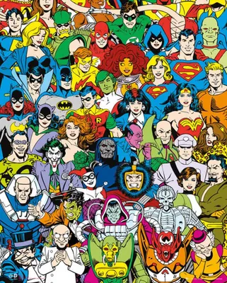 Productafbeelding van DC Comics - Retro Collectie - Mini Poster, Plakat, Afbeelding - Formaat 40x50 cm