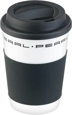Produktbild von Kaffeebecher mit Deckel: To-Go-Becher aus Kunststoff, 350 ml, doppelwandig, lebensmittelecht