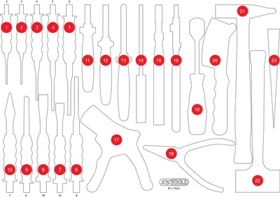 Produktbild von KS Tools  Leere Schaumstoffeinlage zu 811.1023, 811.1023-97