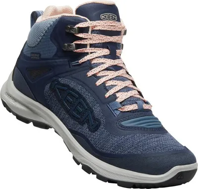 Produktbild von Keen Terradora Flex Mid Damen Wanderschuhe Vintage Indigo/Peachy Keen Größe 38.5