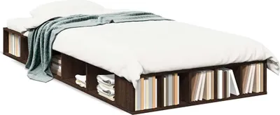 Immagine prodotto di vidaXL Struttura per letto in legno effetto rovere marrone 90x190 cm