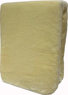 A folded blanket on a white background.