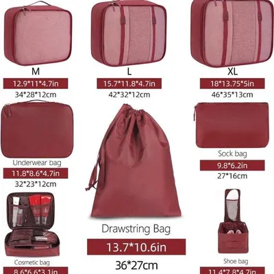 Produktbild von Famanu Koffer Organizer Set - Praktische Packing Cubes - Kompressionswürfel - Premium