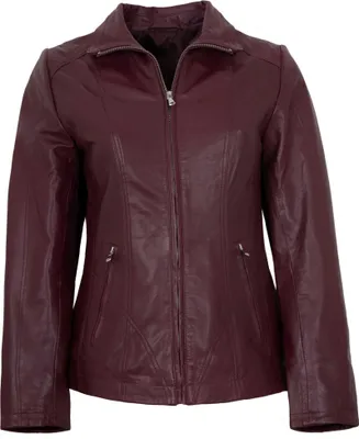 Produktbild von MADDOX - Damen Lederjacke Lammnappa bordo : 38