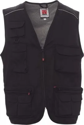 Produktbild von PAYPER Weste POCKET – funktionale Arbeitsweste mit vielen Taschen, robust, leicht, für Handwerk, Logistik, Outdoor schwarz 4XL