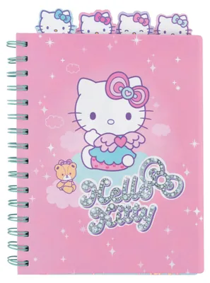 Obrázok produktu pre Zošit A5, 100 listov, linkovaný, s motívom Hello Kitty v ružovej farbe, vzor 3 – PATIO