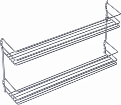 Obrázok produktu pre Metaltex 364-632039 Stojan na korenie PEPITO 2 police 36x8x19cm, na dvere skrine, strieborný