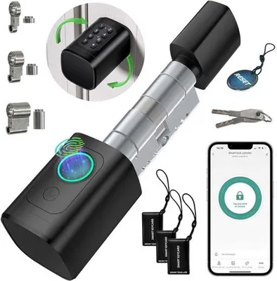 Productafbeelding van Slim Deurslot - Elektronisch Vingerafdrukslot met Wachtwoord en Smart Life App - 60-90 mm