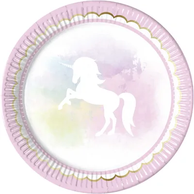 Image de 8 assiettes Licorne