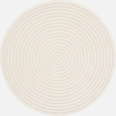 Produktbild von sweeek - Indoor Teppich Kreismuster mit Relief cremefarben - Creme