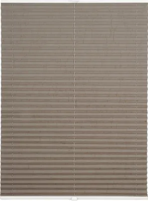 Produktbild von Plissee nach Maß Crushed zum Anschrauben in Glasleiste Farbe: Mocca, Größe: B): 101-110 cm, H): 151-200 cm