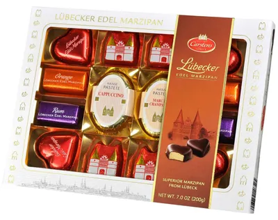 Obrázek produktu pro Carstens Lübecker Präsent jemný marcipán s hořkou čokoládou 200g