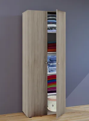 Produktbild von VCM Holz Dielenschrank Mehrzweckschrank Flurschrank Allzweckschrank Vandol SA Höhe 178 cm: Sonoma-Eiche (Sägerau)