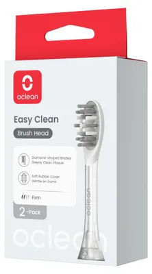 Produktbild von Oclean Bürstenkopf Easy Clean 2er Pack, Grau