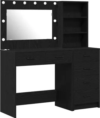 Obrázok produktu pre vidaXL Toaletný stolík s policou čierny 78,5 x 41 x 135 cm Materiál na báze dreva