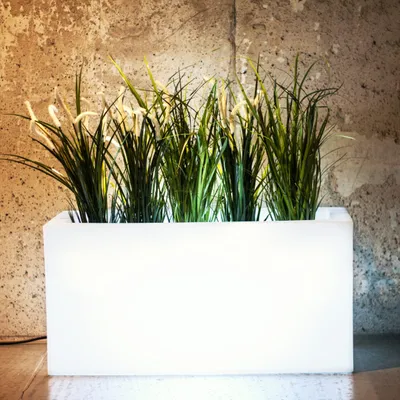 Produktbild von Monumo®️ Leuchtender Blumentopf Groß 38 cm x 75 x 35 | geeignet für Haus, Büro, Garten, Patio, Restaurant, Terrasse, gemütliche Innenlampe LUNGO