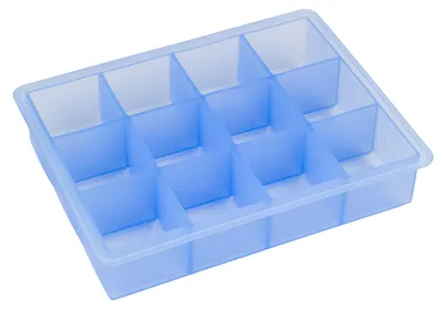 Eiswürfelform Silikon Blau 1 Stück 4 cm Würfel