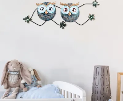 Produktbild von Wallity, Owl- TNL1735, Bunt, Sonstige Wohndekorationen, 77 x 28 cm, 100% Metall (Dicke: 1