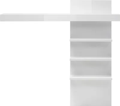 Produktbild von Aufsatzregal für Lowboard COGO-61 in weiß Hochglanz BxHxT ca. 137x127x20cm