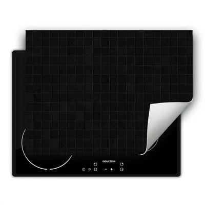 Immagine prodotto di DarHaus Piastra di copertura per stufa 80x52 cm Tappetino antiscivolo Roll-up, nero - Piastra