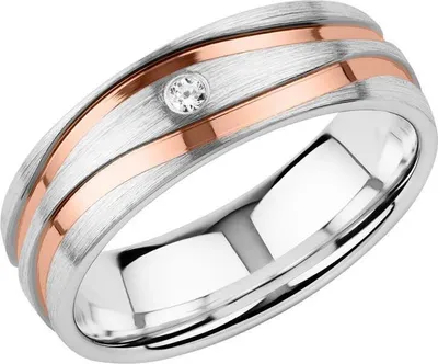 Produktbild von Damenring von Unique aus Sterlingsilber, rosé mit Zirkonia