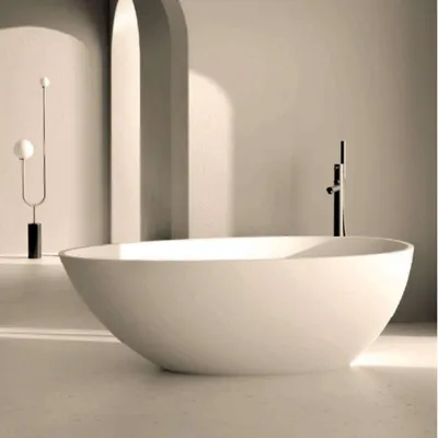 Produktbild von Mineralguss Badewanne SOLEVIA Freistehend 168 cm