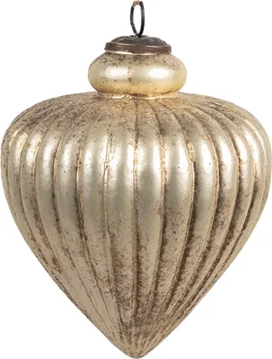 Obrázek produktu pro Clayre & Eef Vánoční ozdoba Ø 12x16 cm Zlaté sklo
