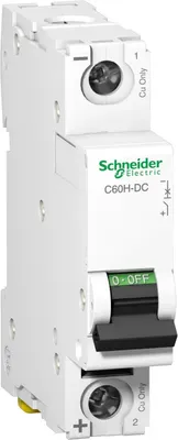 Obrázek produktu pro Miniaturní jistič Schneider Electric C60H-DC, 1P, 1A, charakteristika C, A9N61501