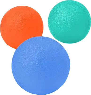 Produktbild von Handtherapie-B?lle, 3er-Set, Trainingsb?lle fš¹r Finger und Handgelenke, Arthrose, Handš¹bungsb?lle, Handtherapie-š¹bungsb?lle, Fingerst?rker aus Silikon, lindert Stress (mehrfarbig) (Orange + Blau + Grš¹n)