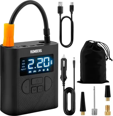 Produktbild von Humberg HM-252 Kabellose elektrische Pumpe (Mini-Kompressor), 6000 mAh, 20–22 l/min