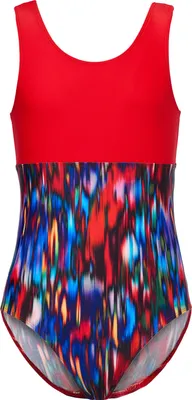 Image de Maillot de bain une pièce pour adolescente, protection UV 50 MS10-445 (rouge/multicolore, 146)