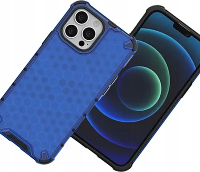 Produktbild von Hurtel Honeycomb, Mantelhülle, Apple, iPhone 13 Pro Max, 17 cm (6.7"), Blau