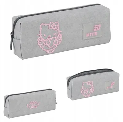 Obrázek produktu pro Školní pouzdro pro dívky, šedé, Hello Kitty, Kite