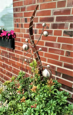 Produktbild von Skulptur Venedig groß 160 cm Edelstahl matt Stecker Gartenstecker Beetstecker