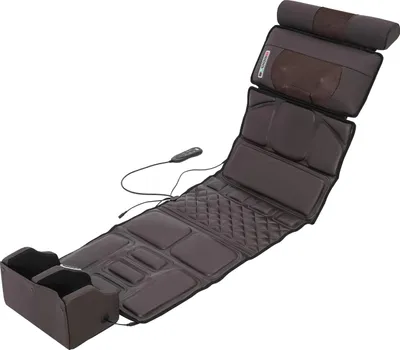 Image de Coussin de massage pour tout le corps - Housse de massage - Chaleur - 20 têtes de massage - 16 rouleaux - 9 programmes et 9 intensités - Minuterie 30 min - Prise UE - Rouge grenat