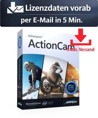 Produktbild von Ashampoo ActionCam (1 PC - perpetual) ESD Bild, Video Audio 5 Min. Versand als Download per Mail