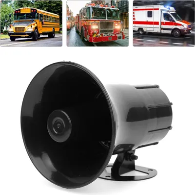 Immagine prodotto di Allarme universale auto clacson sirena 3 toni suono auto megafono altoparlante 115dB 50W