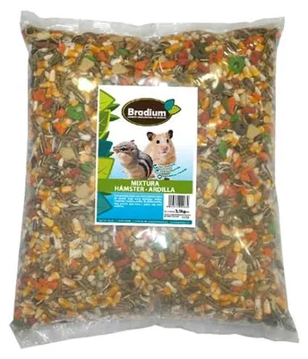Imagen del producto de BRADIUM: Mezcla para hámster y ardilla (tamaño grande, aproximadamente 3.500 gramos)