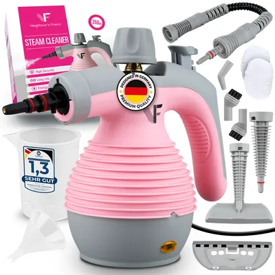 Image de Neighbour's Friend® Nettoyeur vapeur à main avec nombreux accessoires Réservoir de 350ml I Puissant nettoyeur vapeur à main 3,5 Bar I Avec réglage de la vapeur