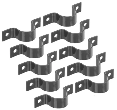 Produktbild von Alberts 10x Rohrschellen für Zaunpfosten zum Aufschrauben Ø38 mm anthrazit metallic
