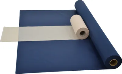 Produktbild von Sensalux Kombi-Set 1 Tischdeckenrolle 1,5m x 25m blau + Tischläufer 30cm creme
