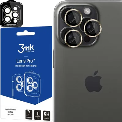 Image de 3MK Film de protection d'objectif iPhone 15 Pro Or